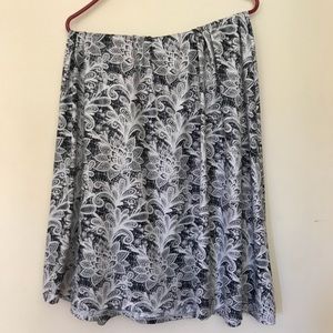 LuLaRoe Maxi Skirt Black White Gray Floral